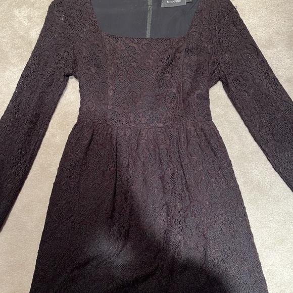 Minkpink Black Lace Square Neck Dress - Picture 3 of 5